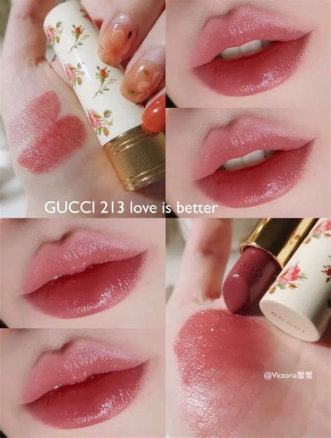 gucci 213|Gucci Beauty Love is Better (213) Sheer Lipstick Review.